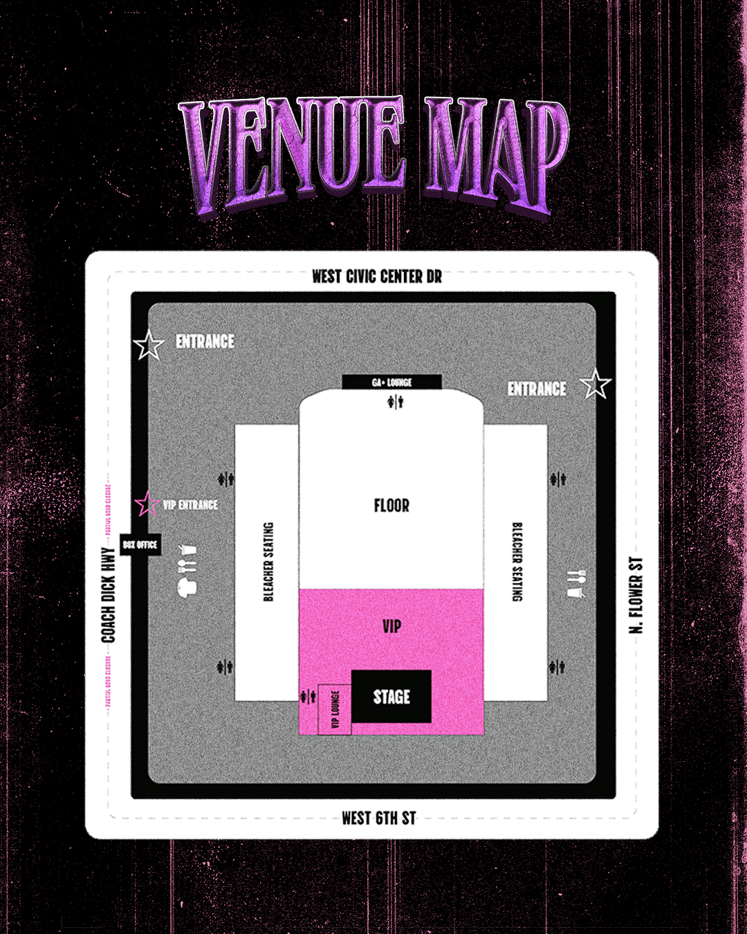 Los Darks festival map