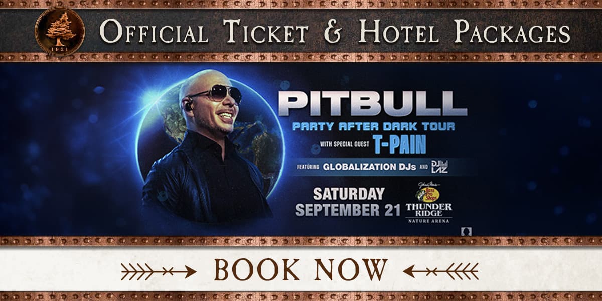 Pitbull 2024 Thunder Ridge Nature Arena Ticket and Hotel Packages
